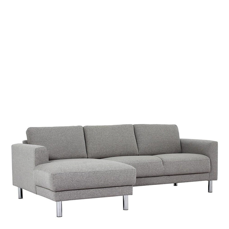 Cleveland Light Grey Right Hand Chaise Longue by Lavishway | Fabric Sofas-34923