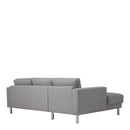 Cleveland Light Grey Right Hand Chaise Longue by Lavishway | Fabric Sofas-34926