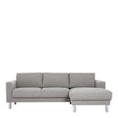 Cleveland Light Grey Right Hand Chaise Longue by Lavishway | Fabric Sofas-34924