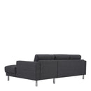 Cleveland Antracit Right Hand Chaise Longue by Lavishway | Fabric Sofas-34930
