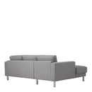 Cleveland Light Grey Left Hand Chaise longue by Lavishway | Fabric Sofas-34920