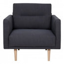 Larvik Fabric Armchair with Oak Legs by Lavishway | Fabric Sofas-40728