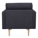 Larvik Fabric Armchair with Oak Legs by Lavishway | Fabric Sofas-40731