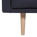 Larvik Fabric Armchair with Oak Legs by Lavishway | Fabric Sofas-40733