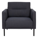 Larvik Fabric Armchair Black Legs Chair by Lavishway | Fabric Sofas-33147