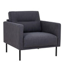 Larvik Fabric Armchair Black Legs Chair by Lavishway | Fabric Sofas-33146