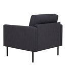 Larvik Fabric Armchair Black Legs Chair by Lavishway | Fabric Sofas-33148