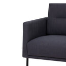 Larvik Fabric Armchair Black Legs Chair by Lavishway | Fabric Sofas-33150