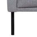 Larvik Grey Fabric Armchair Black Legs Chair by Lavishway | Fabric Sofas-33141
