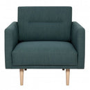 Larvik Fabric Armchair with Oak  Legs by Lavishway | Fabric Sofas-40743
