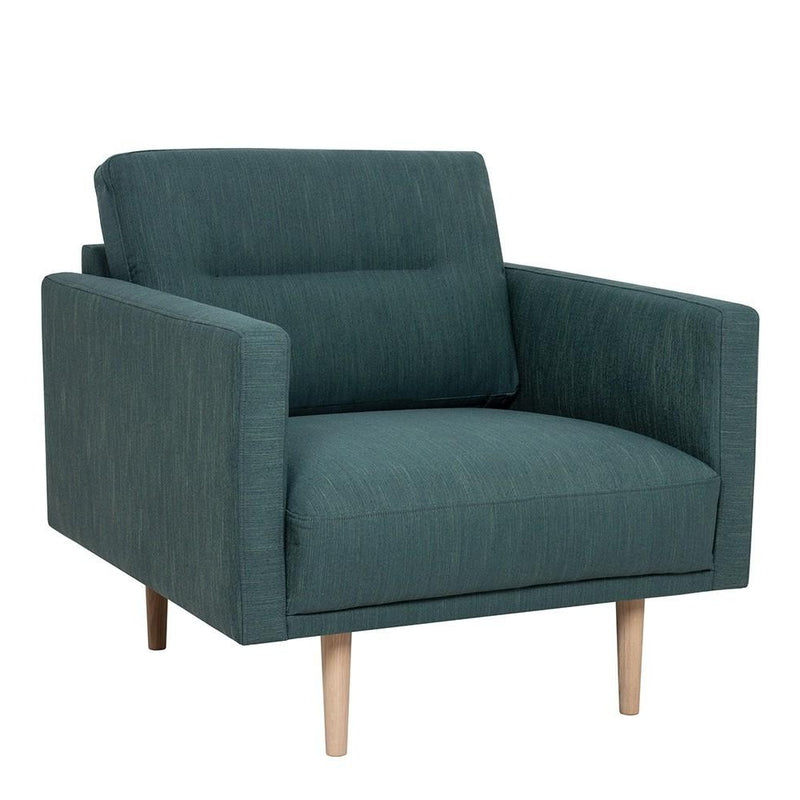 Larvik Fabric Armchair with Oak  Legs by Lavishway | Fabric Sofas-40742