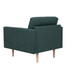 Larvik Fabric Armchair with Oak  Legs by Lavishway | Fabric Sofas-40744