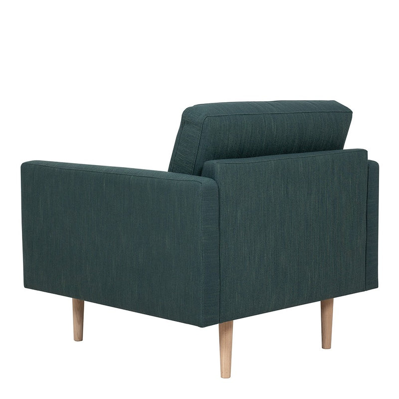 Larvik Fabric Armchair with Oak  Legs by Lavishway | Fabric Sofas-40744