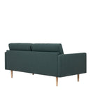 Larvik Fabric Dark Green Sofa with Oak Legs by Lavishway | Fabric Sofas-40765