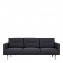 Larvik Fabric 3 Seater Sofa with Oak Legs by Lavishway | Fabric Sofas-40770