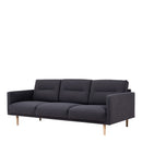 Larvik Fabric 3 Seater Sofa with Oak Legs by Lavishway | Fabric Sofas-40772