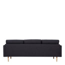 Larvik Fabric 3 Seater Sofa with Oak Legs by Lavishway | Fabric Sofas-40773