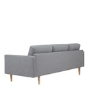Larvik Fabric 3 Seater Sofa with Oak Legs by Lavishway | Fabric Sofas-40779
