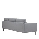 Larvik Fabric 3 Seater Sofa with Black Legs by Lavishway | Fabric Sofas-34916