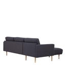 Larvik Fabric Antracite RH Sofa with Oak Legs by Lavishway | Fabric Sofas-40793