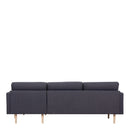 Larvik Fabric Antracite RH Sofa with Oak Legs by Lavishway | Fabric Sofas-40794