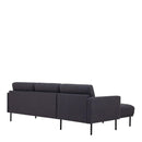 Larvik Chaise Longue Sofa with Black Legs by Lavishway | Fabric Sofas-34900