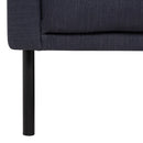 Larvik Chaise Longue Sofa with Black Legs by Lavishway | Fabric Sofas-34902