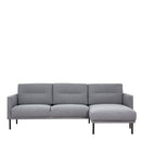 Larvik Chaise Longue Sofa with Black Legs by Lavishway | Fabric Sofas-34892