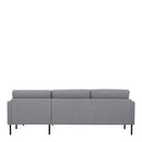Larvik Chaise Longue Sofa with Black Legs by Lavishway | Fabric Sofas-34894