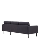 Larvik Fabric Antracite LH Chaise Longue Sofa by Lavishway | Fabric Sofas-40665
