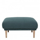 Larvik Fabric Dark Green Footstool by Lavishway | Stools & Pouffes-40720