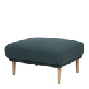 Larvik Fabric Dark Green Footstool by Lavishway | Stools & Pouffes-40719