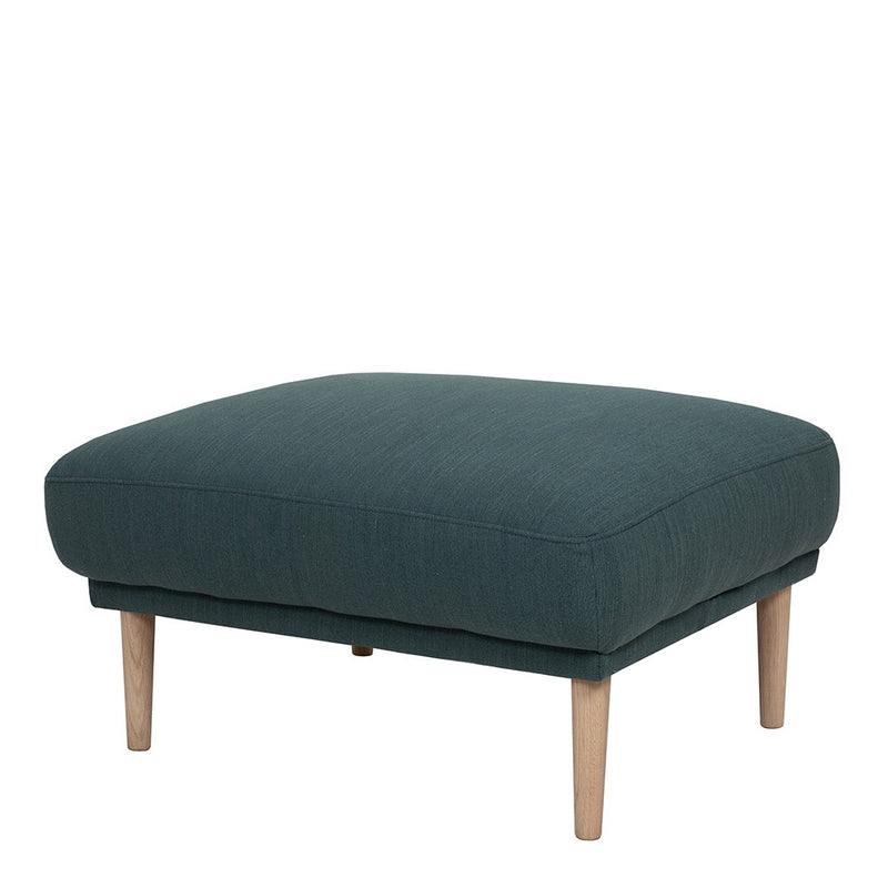 Larvik Fabric Dark Green Footstool by Lavishway | Stools & Pouffes-40719
