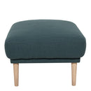 Larvik Fabric Dark Green Footstool by Lavishway | Stools & Pouffes-40718