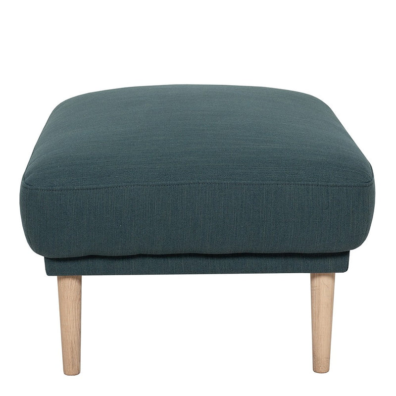 Larvik Fabric Dark Green Footstool by Lavishway | Stools & Pouffes-40718