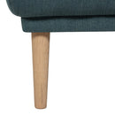 Larvik Fabric Dark Green Footstool by Lavishway | Stools & Pouffes-40721