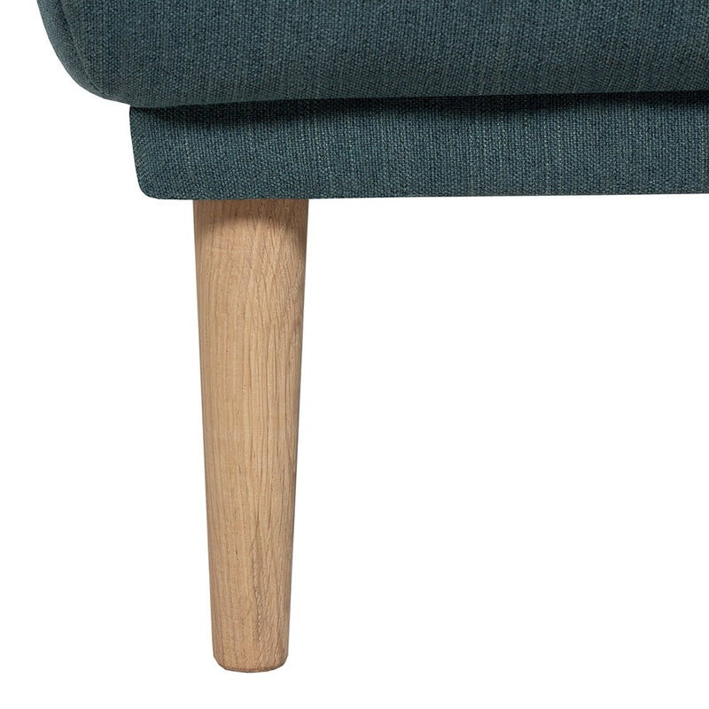 Larvik Fabric Dark Green Footstool by Lavishway | Stools & Pouffes-40721