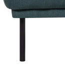 Larvik Fabric Footstool with Black Legs by Lavishway | Stools & Pouffes-40726