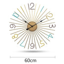 Modern Metal 3D Retro Wall Clock by Lavishway | Wall Clocks-41073