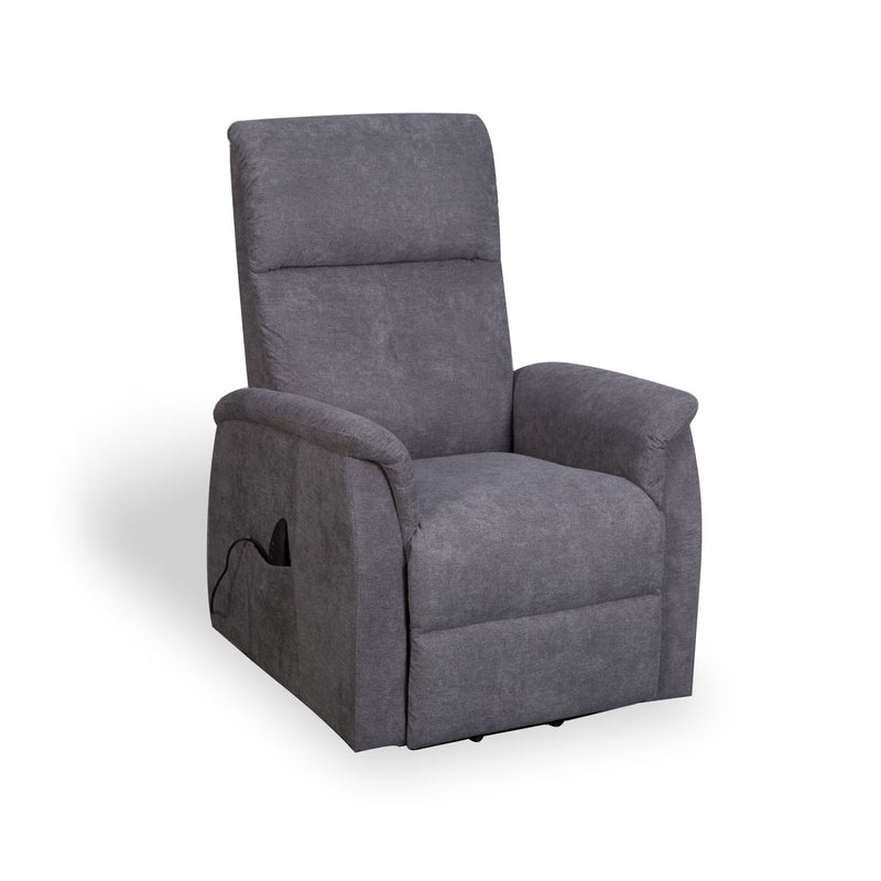 Yorke Carob Fleck Grey Fabric Recliner Chair by Lavishway | Recliner Armchairs-37577
