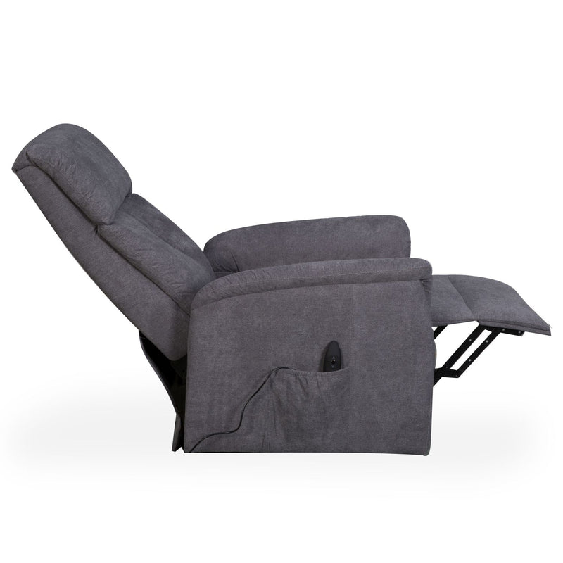 Yorke Carob Fleck Grey Fabric Recliner Chair by Lavishway | Recliner Armchairs-37575