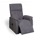 Yorke Carob Fleck Grey Fabric Recliner Chair by Lavishway | Recliner Armchairs-37573
