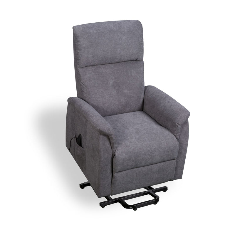 Yorke Carob Fleck Grey Fabric Recliner Chair by Lavishway | Recliner Armchairs-37578