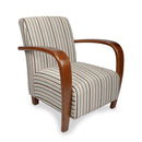 Restmore Duck Egg Chenille Stripe Armchair by Lavishway | Armchairs-37561