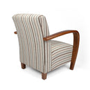 Restmore Duck Egg Chenille Stripe Armchair by Lavishway | Armchairs-37564