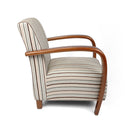 Restmore Duck Egg Chenille Stripe Armchair by Lavishway | Armchairs-37563