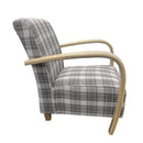 Restmore Tartan Check Cappuccino Armchair by Lavishway | Armchairs-37558