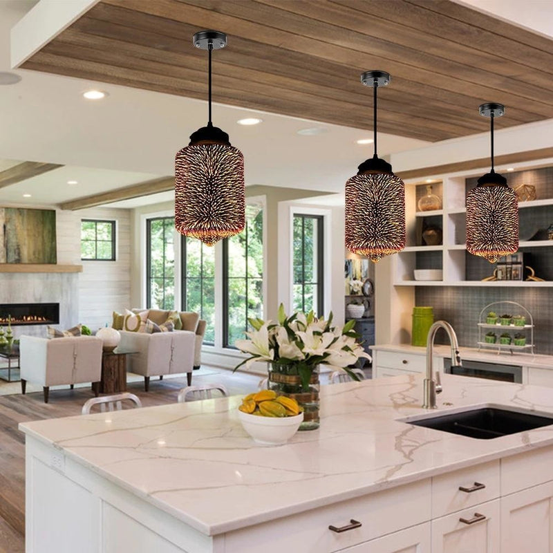 Modern 3D Starry Sky Fireworks Pendant Lamp by Lavishway | -48412