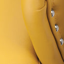 Rocco Leather Yellow Office Chair by Lavishway | Leather Chairs-37533