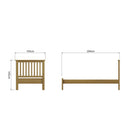 Oregon Rustic Oak Finish Bed Frame by Lavishway | Wooden Beds-36267